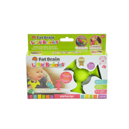 Little Brainies PipSquigz Silicone Suction Sensory Toy Set for Babies 6+ Months