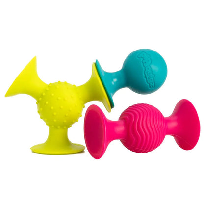 Little Brainies PipSquigz Silicone Suction Sensory Toy Set for Babies 6+ Months